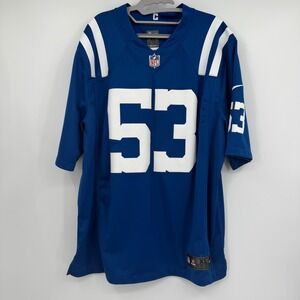 Nike NFL Indianapolis Colts Shaquille Leonard 53 Jersey Blue XL Dri-Fit M1011082